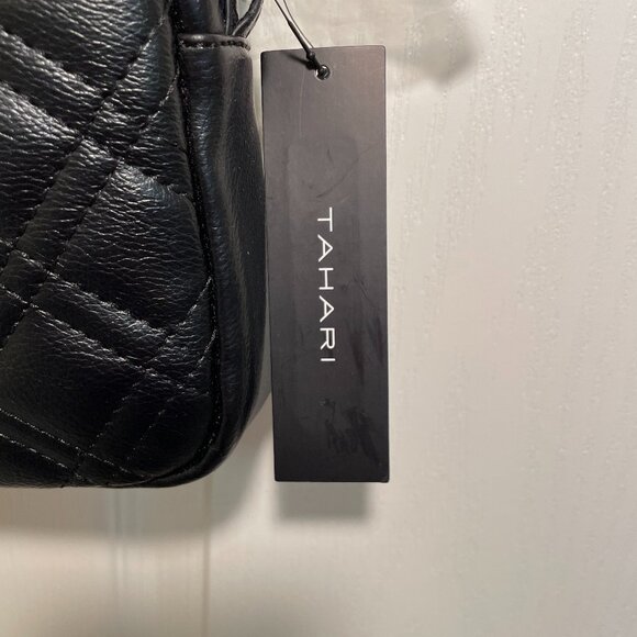 NWT Tahari Black Quilted Crossbody Bag - Picture 11 of 12